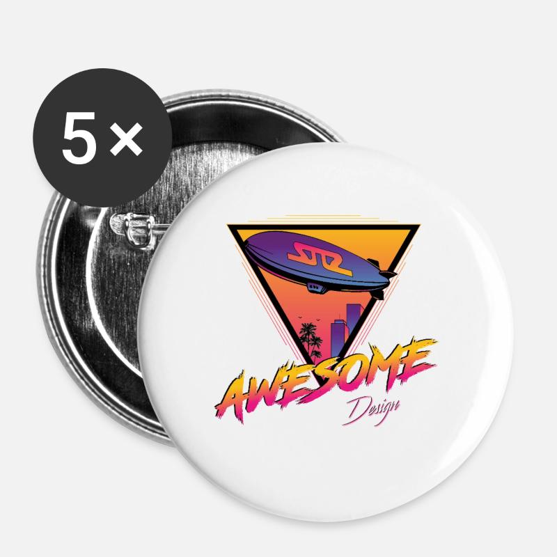 Dirigible - Buttons large 2.2''/56 mm (5-pack) - white