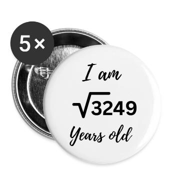 √3249 – 57 and smarter than ever - Buttons large 2.2''/56 mm (5-pack) - white - Front
