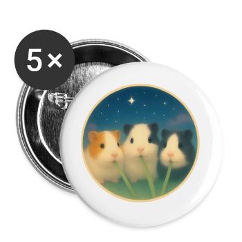 Amis pour la vie - Lot de 5 grands badges (56 mm) - blanc - Devant