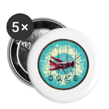 Illustration d’herbes de la jungle et de grillons - Lot de 5 grands badges (56 mm) - blanc - Devant