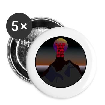 unmanipulierbar - Buttons groß 56 mm (5er Pack) - Weiß - Vorne