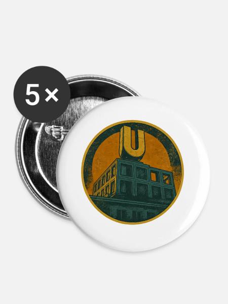 Dortmund U - Buttons groß 56 mm (5er Pack) - Weiß