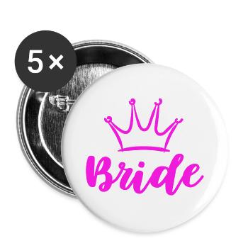 Conception de la mariée pour l’enterrement de vie de jeune fille Enterrement de vie de jeune fille - Lot de 5 grands badges (56 mm) - blanc - Devant
