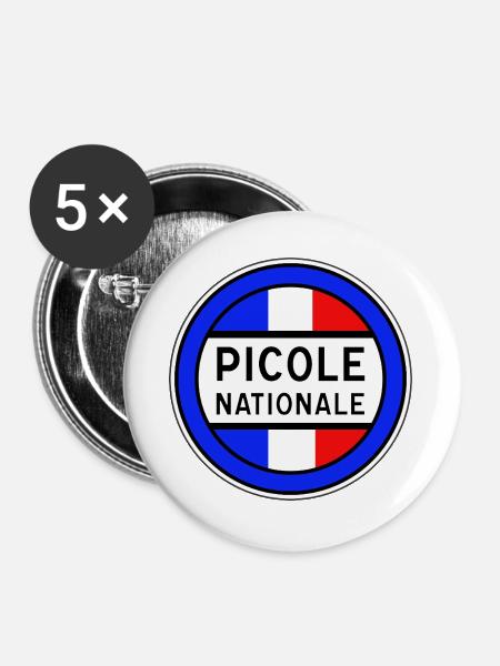 Nationale Trinkgasse Neues Design - Buttons groß 56 mm (5er Pack) - Weiß