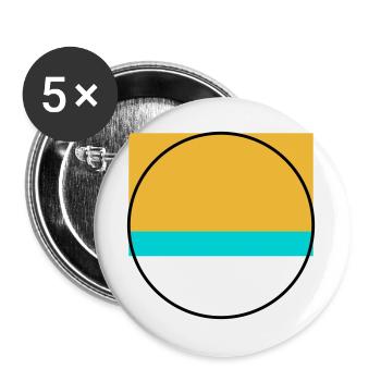Minimalist Sunset Over Ocean - Buttons large 2.2''/56 mm (5-pack) - white - Front