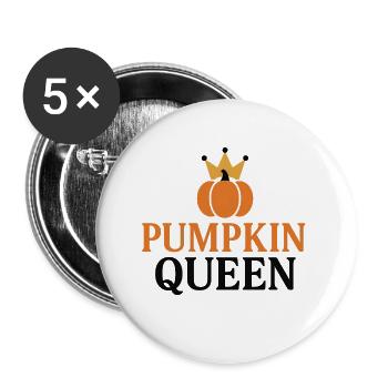 Pumpkin Queens Design - Buttons large 2.2''/56 mm (5-pack) - white - Front