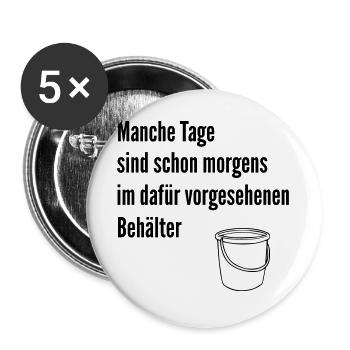 Day in the bucket - Buttons large 2.2''/56 mm (5-pack) - white - Front
