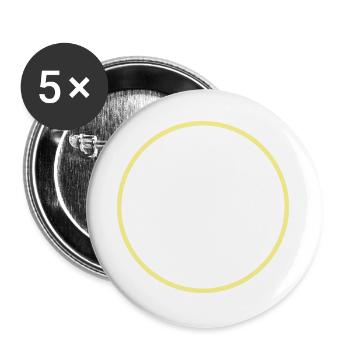 Soleil abstrait Fun motif Maritime Coucher de soleil - Lot de 5 grands badges (56 mm) - blanc - Devant