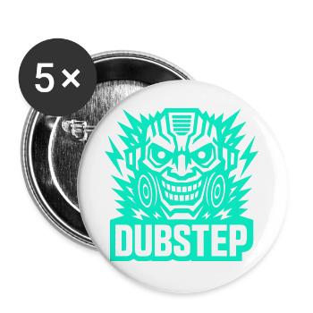 Dubstep Power - Buttons large 2.2''/56 mm (5-pack) - white - Front