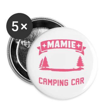 Oma Beste Wohnmobil-Beifahrerin - Buttons groß 56 mm (5er Pack) - Weiß - Vorne