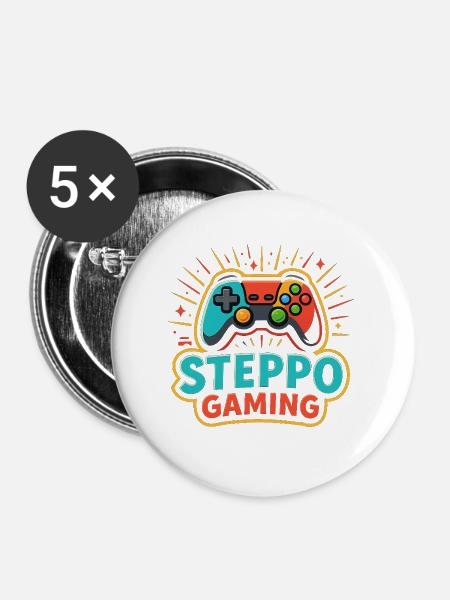 Steppo Gaming Controller Logo - Buttons groß 56 mm (5er Pack) - Weiß