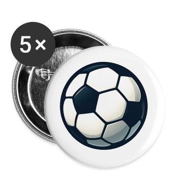 Ball Ball Pattern Football - Buttons large 2.2''/56 mm (5-pack) - white - Front