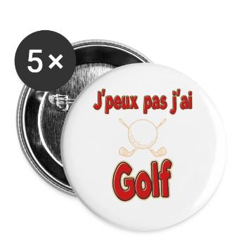 I have golf humor golfer - Buttons large 2.2''/56 mm (5-pack) - white - Front