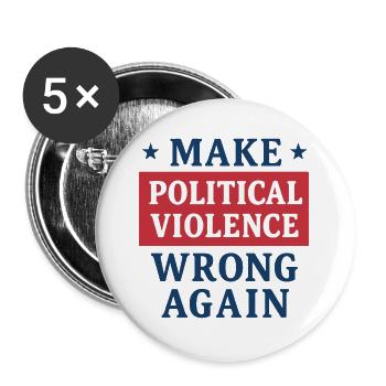 Getting political violence wrong again - Buttons large 2.2''/56 mm (5-pack) - white - Front