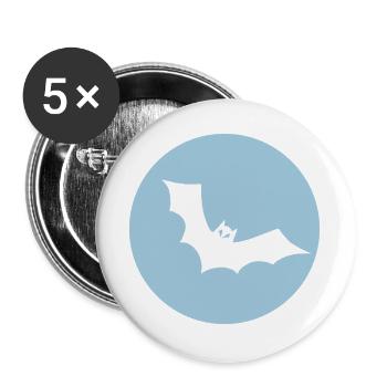 Halloween - Buttons groß 56 mm (5er Pack) - Weiß - Vorne