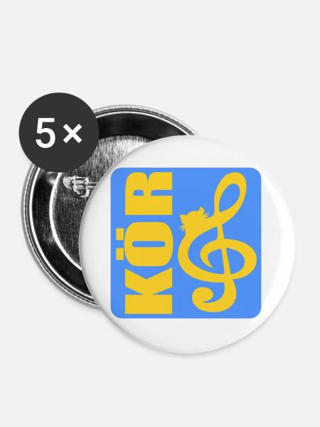 ANTRIEBSKATZE - Buttons groß 56 mm (5er Pack) - Weiß