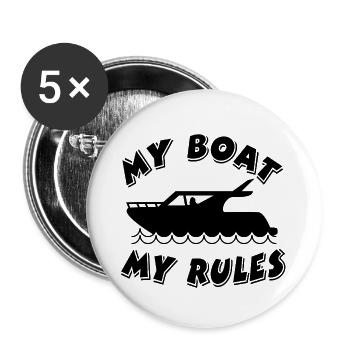 Boot - Buttons groß 56 mm (5er Pack) - Weiß - Vorne