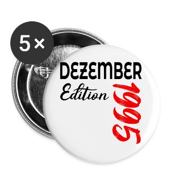 31. BIRTHDAY 1995 DECEMBER - Buttons large 2.2''/56 mm (5-pack) - white - Front