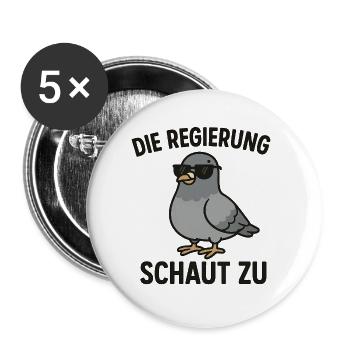 Spying Dove - Buttons large 2.2''/56 mm (5-pack) - white - Front