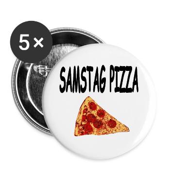 Pizza - Buttons large 2.2''/56 mm (5-pack) - white - Front