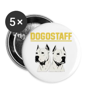 DOGOSTAFF Double Dogs Graphic - Buttons large 2.2''/56 mm (5-pack) - white - Front