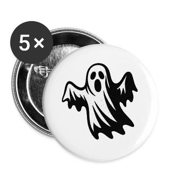 Vintage ghost silhouette - Buttons large 2.2''/56 mm (5-pack) - white - Front