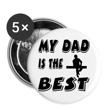 Vater - Buttons groß 56 mm (5er Pack) - Weiß - Vorne