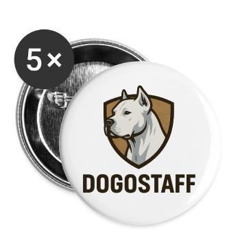 Dogostaff Berlin Duo - Buttons large 2.2''/56 mm (5-pack) - white - Front