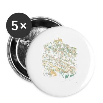 Castle of the Moors Sintra illustration - Buttons large 2.2''/56 mm (5-pack) - white - Front