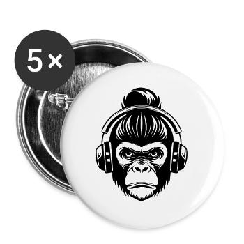 Nightlife Monkey Head Sound Club Shirt - Buttons large 2.2''/56 mm (5-pack) - white - Front