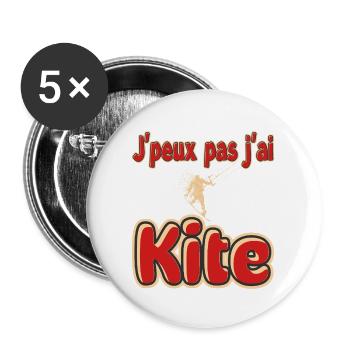 I can't I kite - Buttons large 2.2''/56 mm (5-pack) - white - Front