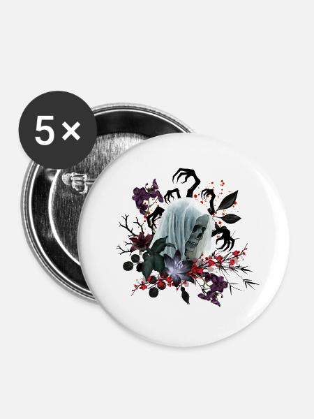 Die verfluchte Braut - Buttons groß 56 mm (5er Pack) - Weiß