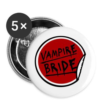 Vampire Bride Stickers Halloween Bachelor Bride Wedding - Buttons large 2.2''/56 mm (5-pack) - white - Front
