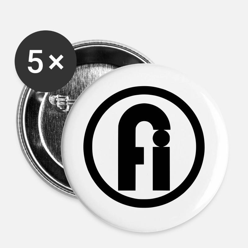 Fair-Image.de Logo | Schulfirma Weihungstalschule - Buttons groß 56 mm (5er Pack) - Weiß
