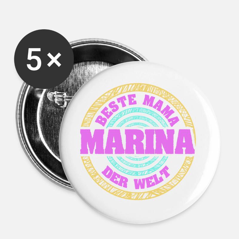 Mutter Marina - Buttons groß 56 mm (5er Pack) - Weiß