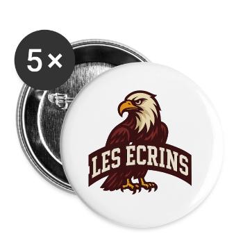 Adler-Emblem Les Ecrins - Buttons groß 56 mm (5er Pack) - Weiß - Vorne
