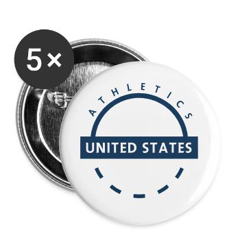 USA Sports Emblem Round Ring - Buttons large 2.2''/56 mm (5-pack) - white - Front