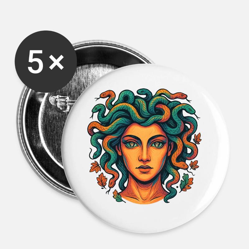 Medusa - Buttons large 2.2''/56 mm (5-pack) - white