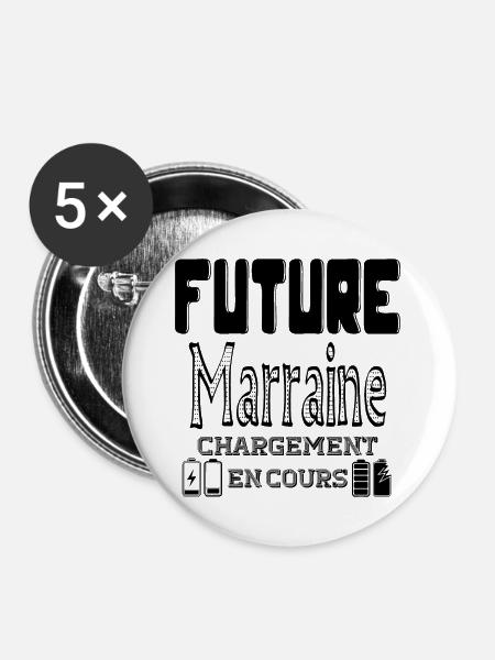 Future Godmother Loading In Progress - Buttons groß 56 mm (5er Pack) - Weiß