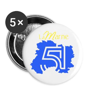 The Marne 51 - Buttons large 2.2''/56 mm (5-pack) - white - Front