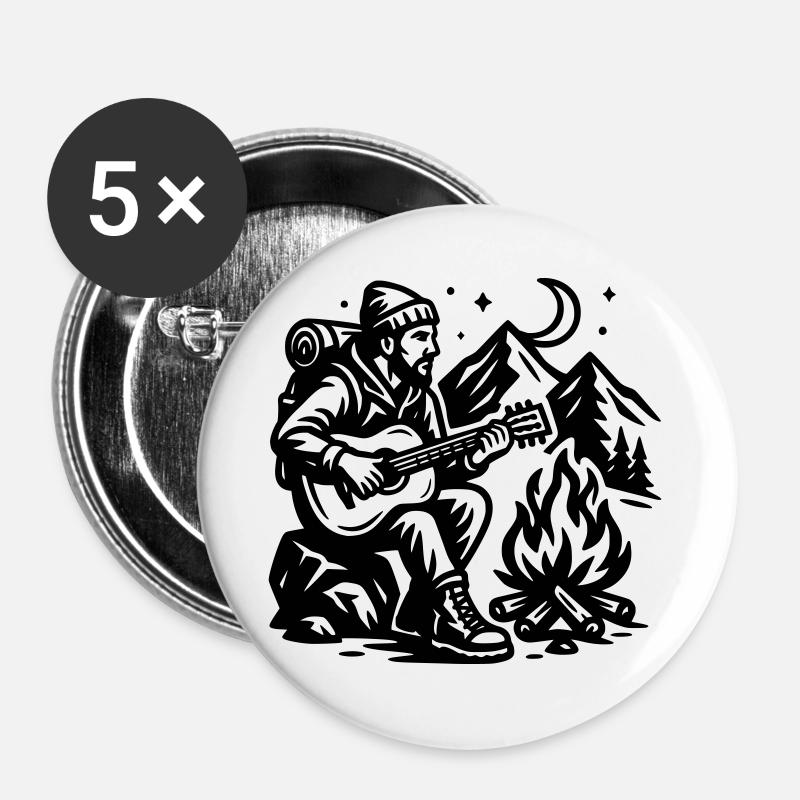 Campfire - Buttons large 2.2''/56 mm (5-pack) - white