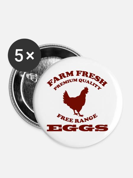 EGGS - Buttons groß 56 mm (5er Pack) - Weiß