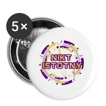 No one important - Buttons large 2.2''/56 mm (5-pack) - white - Front