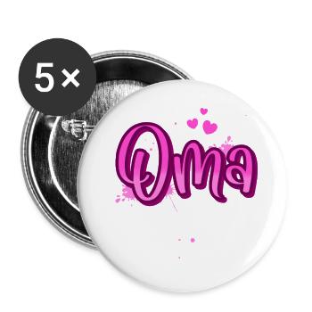 granny - Buttons large 2.2''/56 mm (5-pack) - white - Front
