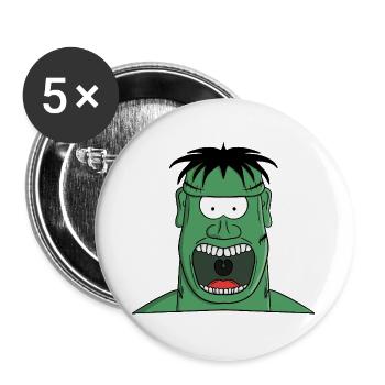Créature monstrueuse hurlante - Lot de 5 grands badges (56 mm) - blanc - Devant
