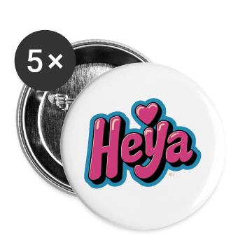 Heya Heart Bubble - Buttons large 2.2''/56 mm (5-pack) - white - Front