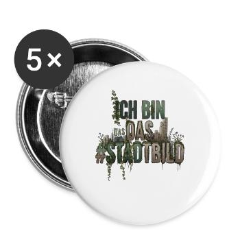 Nature_Overlay_T-shirt - Buttons groß 56 mm (5er Pack) - Weiß - Vorne