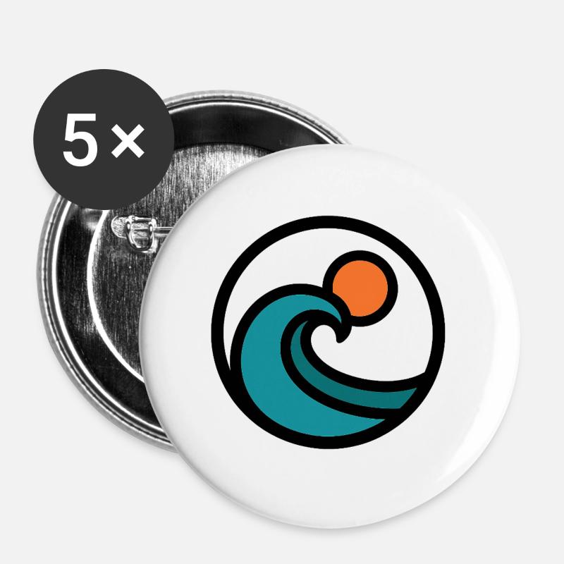 Geist des Ozeans - Buttons groß 56 mm (5er Pack) - Weiß