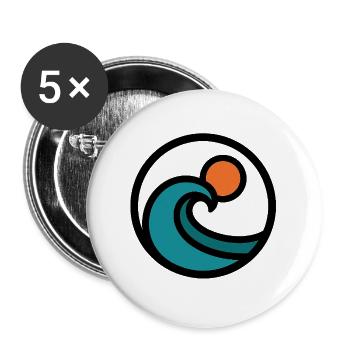 Ozean Geist - Buttons groß 56 mm (5er Pack) - Weiß - Vorne