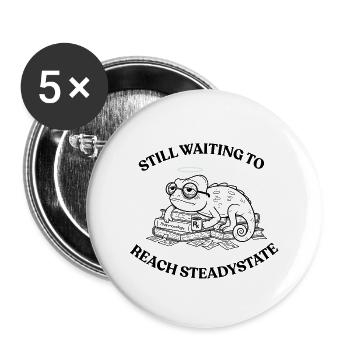 Medizinstudenten T-Shirt - Pharmakologie Humor - Buttons groß 56 mm (5er Pack) - Weiß - Vorne